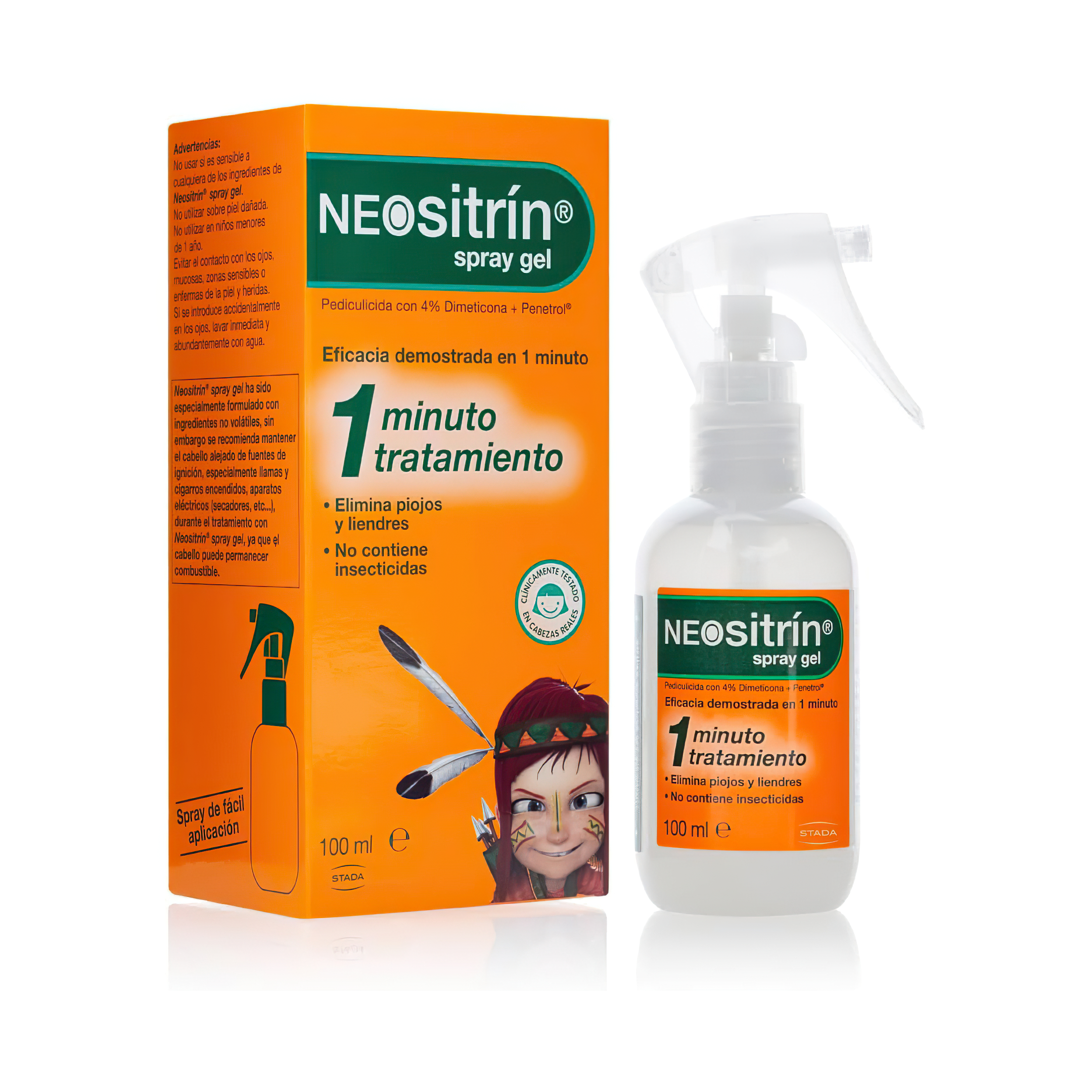 Neositrín Spray Antipiojos - el mejor spray antipiojos con silicona.